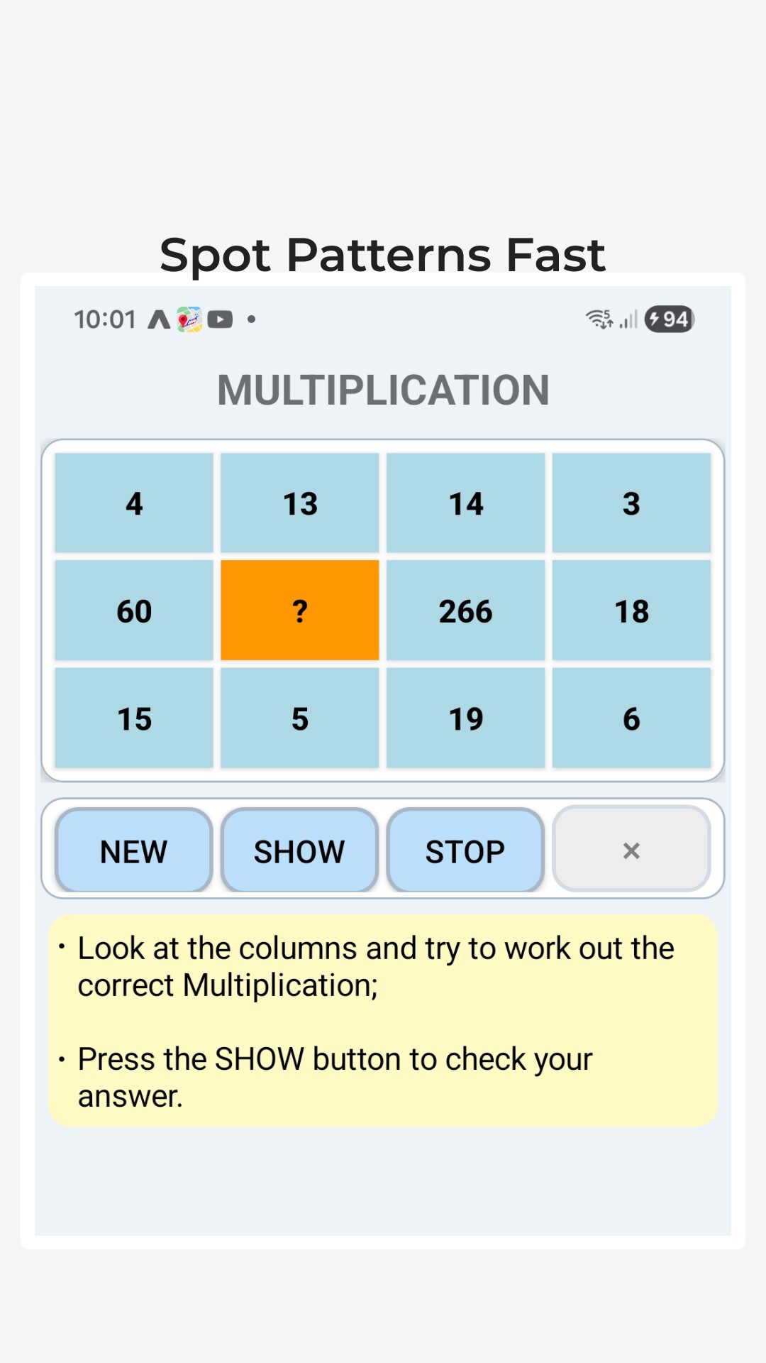 Spot Patterns Fast